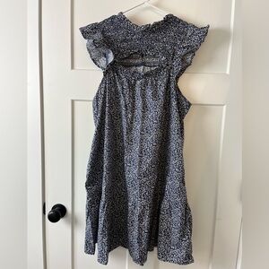 Old Navy Butterfly sleeve swing dress navy and off white size XL